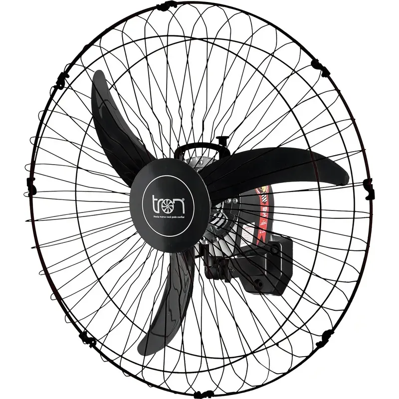 Ventilador Tron Oscilante Parede 50 Centímetros 127V Preto